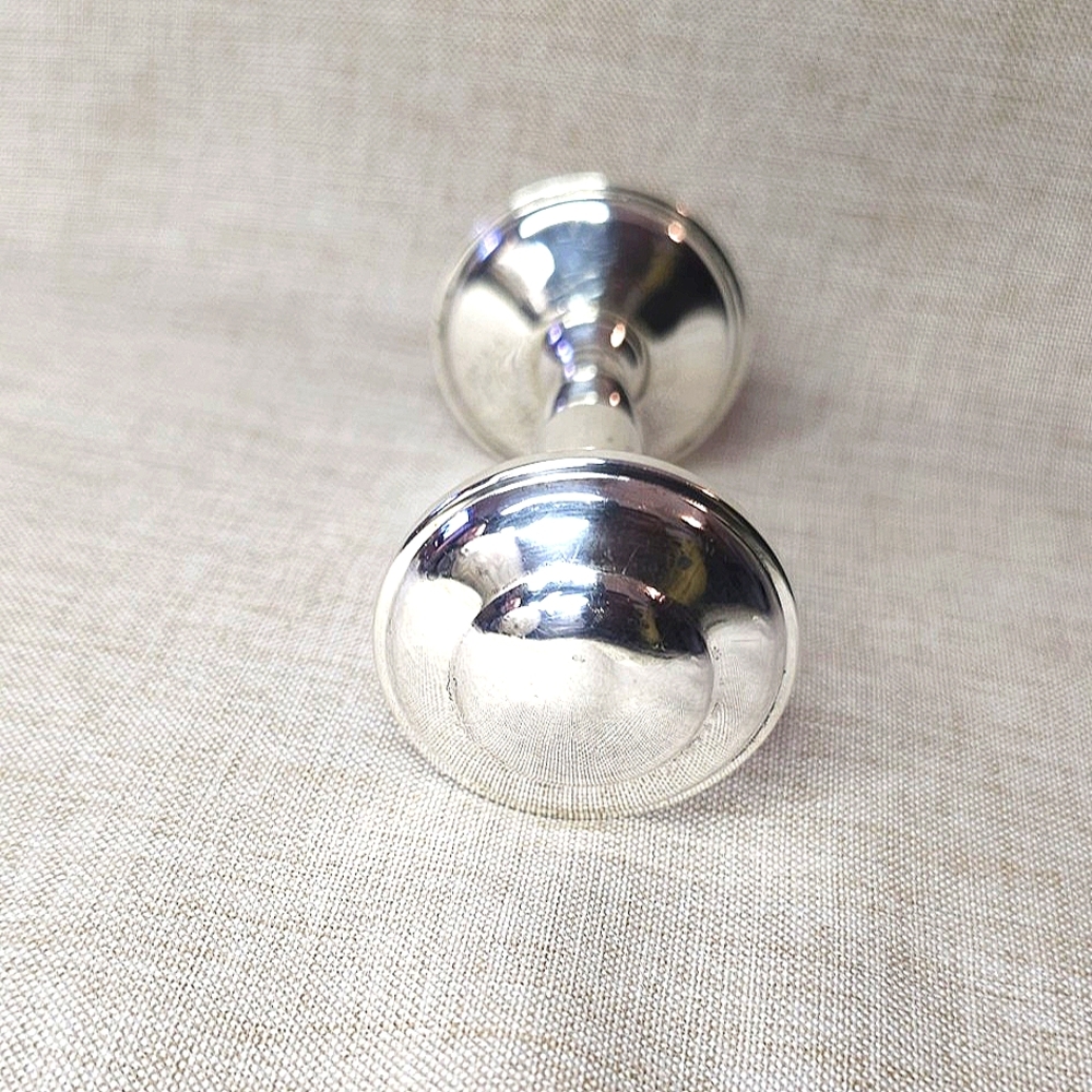 Vintage Sterling Silver Barbell Baby Rattle circa 1950's